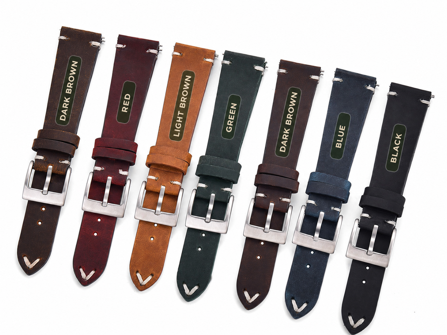 Genuine leather V stitch